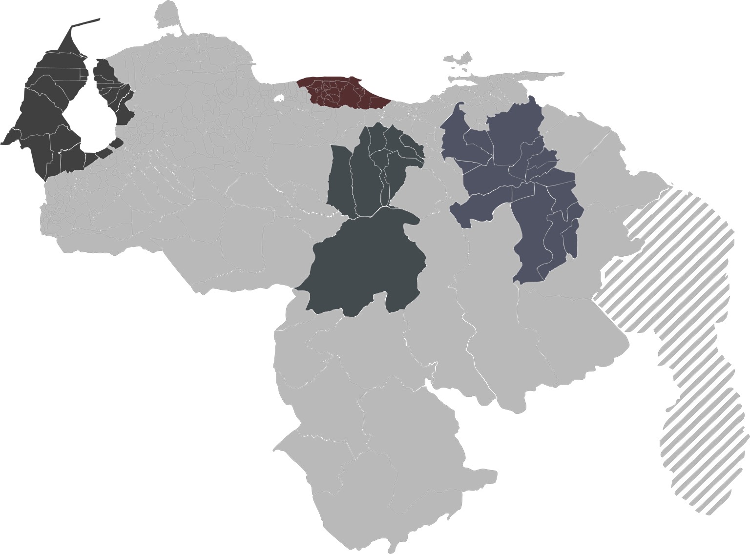 Mapa de presencia operativa en Venezuela